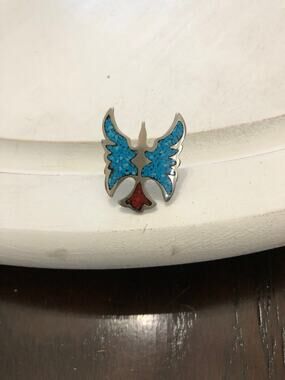 Native American Indian Turquoise Brid Phoenix Ring Size Unknown